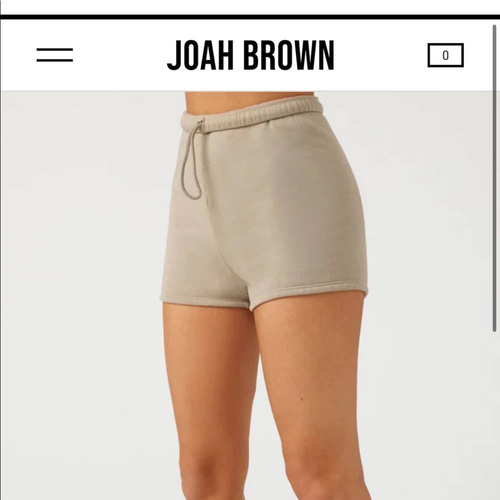 NWT JOAH BROWN fitted sweat shorts in color light grey! SOLD OUT EVERYWHERE. $98
